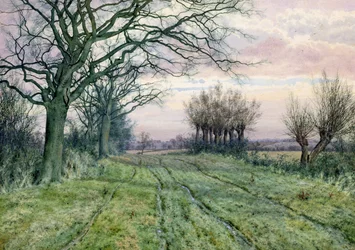 A Fenland Lane with Pollarded Willows, 1887